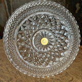 Glass and brass cake servant