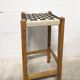 Tabouret de bar bois et corde tressée
