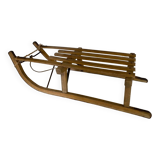 Ancienne luge alsacienne en bois et metal