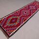 Old turkish kilim runner 367x86 cm