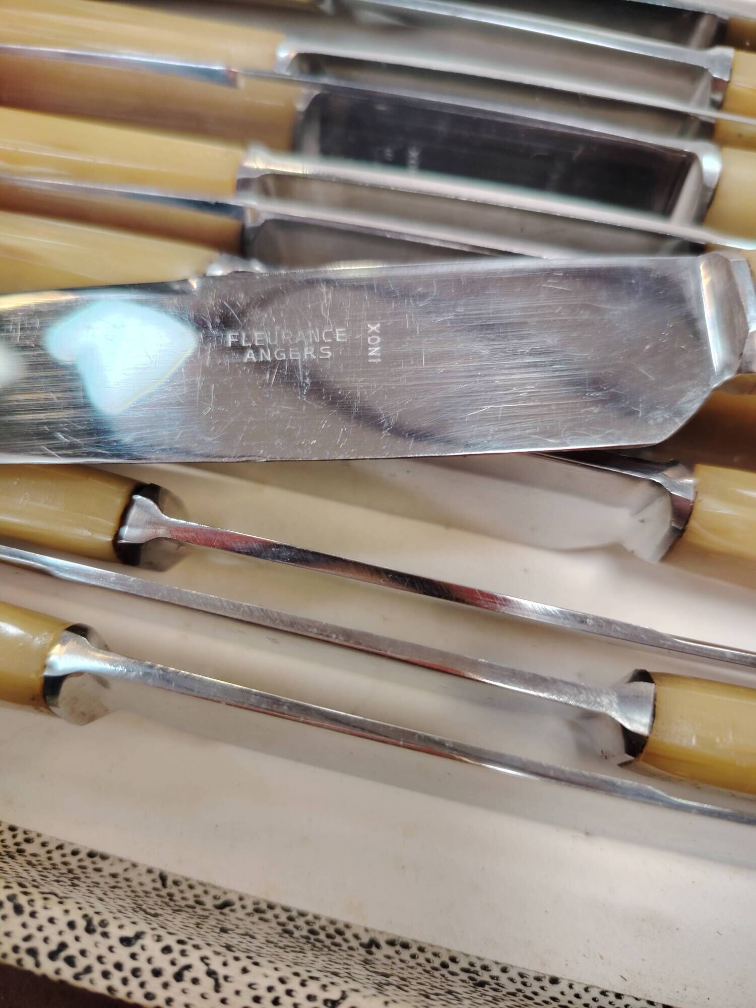 24-piece cutlery set Fleurance Angers in stainless steel - 1940s/50s