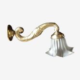Wall light  in copper and glass art deco style / vintage 30-50 years