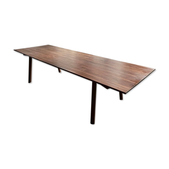 Large parquet effect dining table