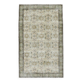 6x10 Brown & Beige Floral Pattern Vintage Rug, 196x325Cm