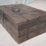 Old tribal chest in hammered metal