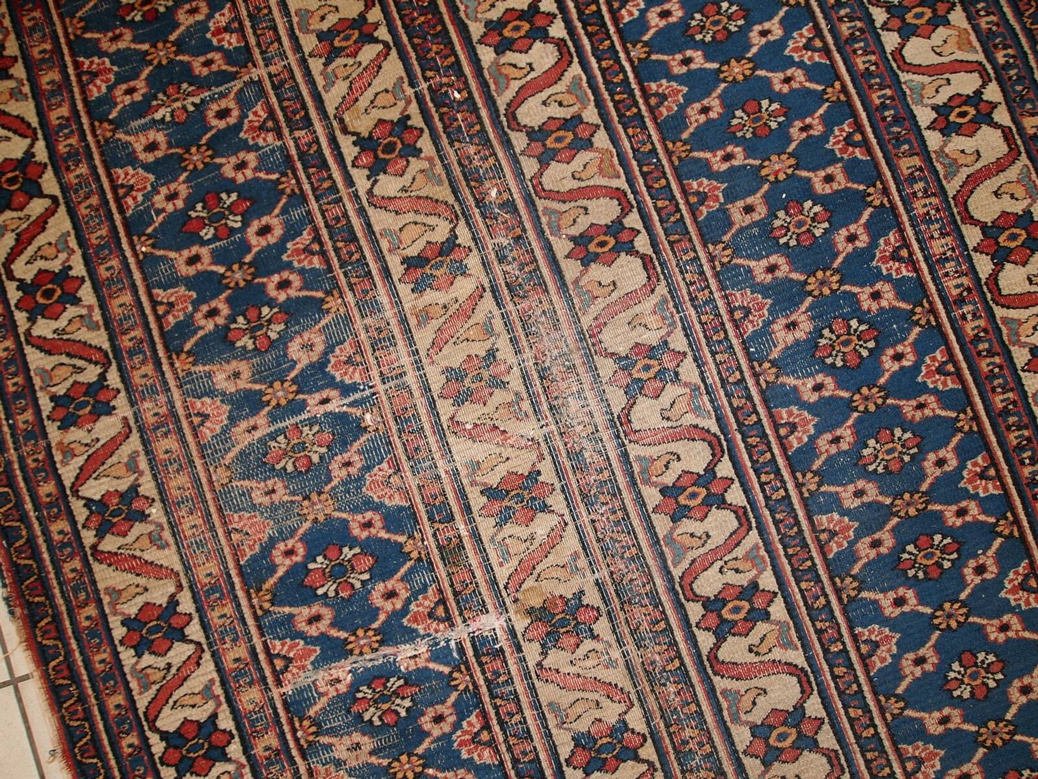 Tapis antique fait main Mashad du Moyen-Orient 132cm x 427cm (1900s)