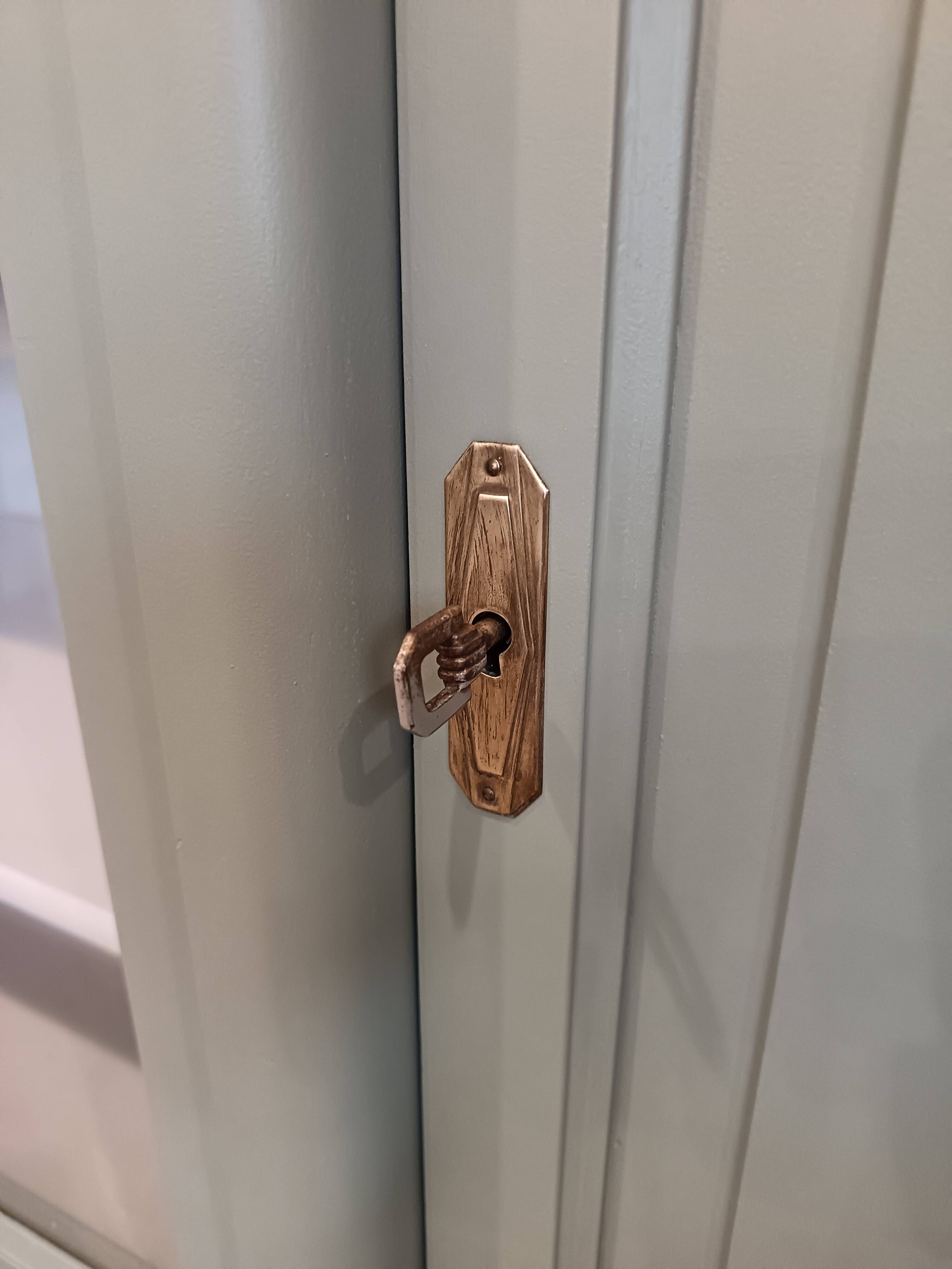 Bronze green display cabinet bookshelf