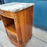 Bedside table marble top art-deco style