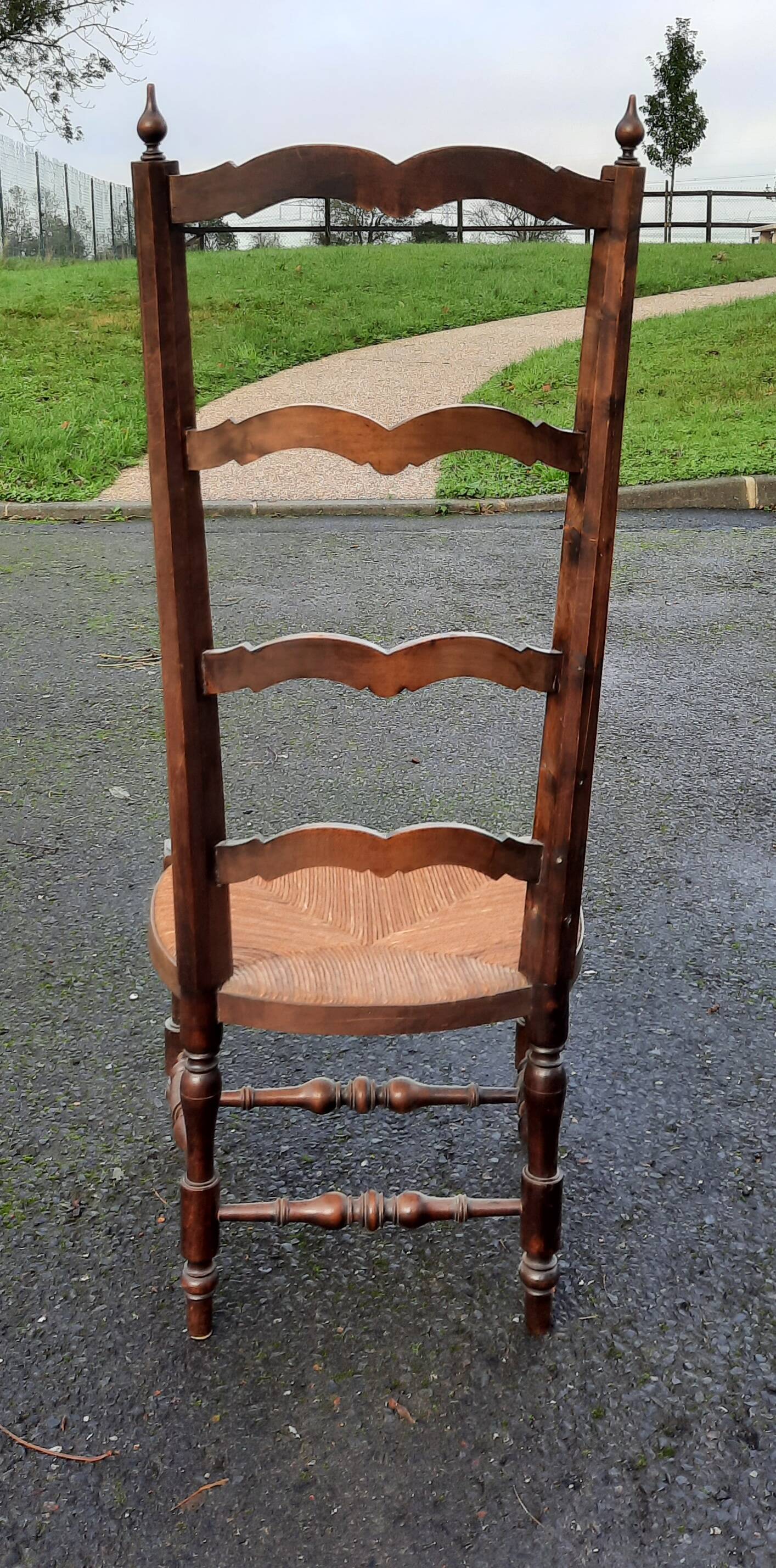 Straw low chair called fireside chair