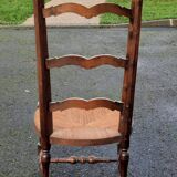Chaise basse paillee dite chauffeuse
