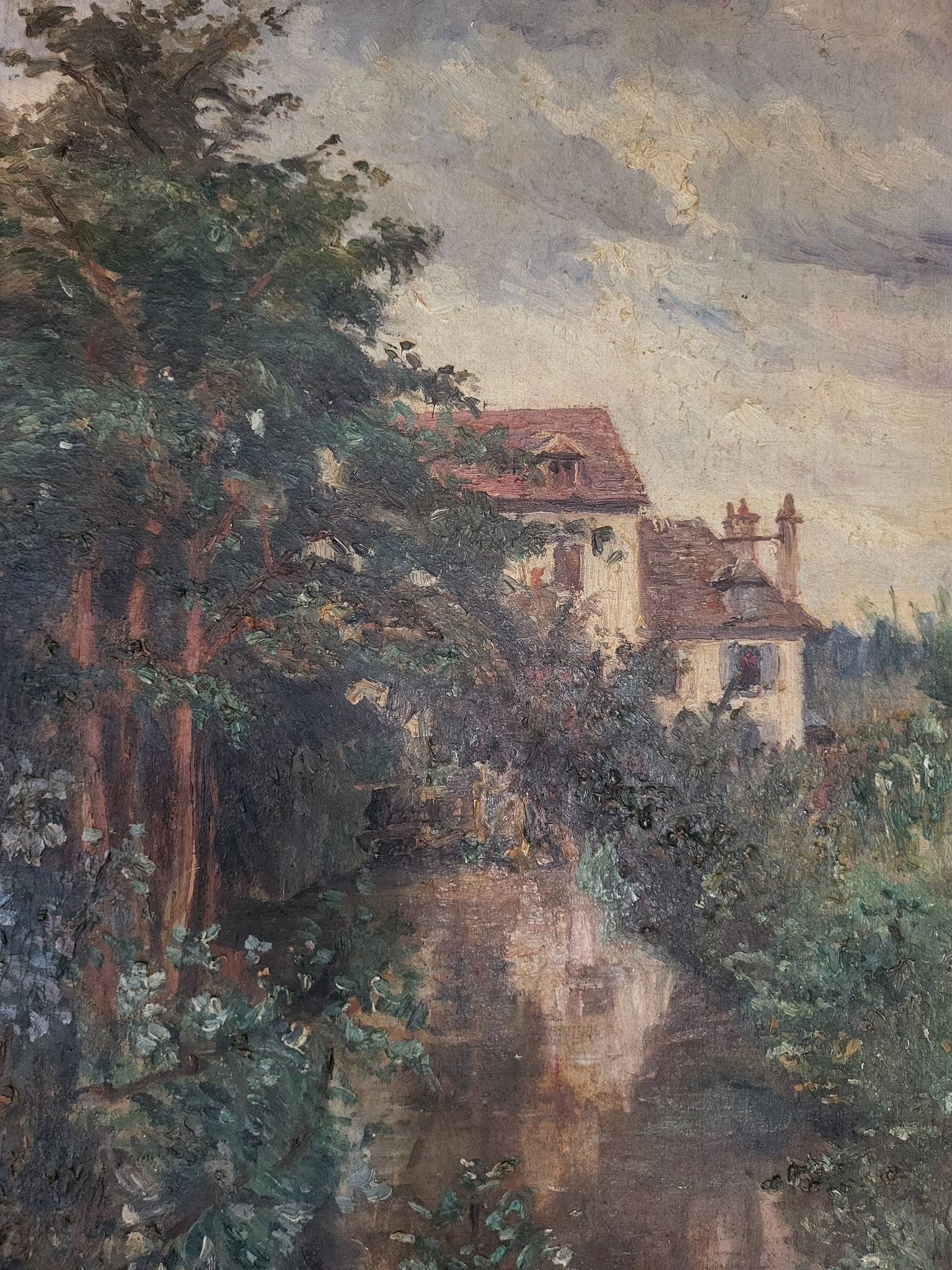 Eugénie Moujon-Gauvin (1850–1910) – Landscape with Stream - 19th century