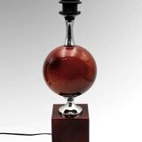 Lacquered metal table lamp Design by Philippe Barbier Vintage 1970
