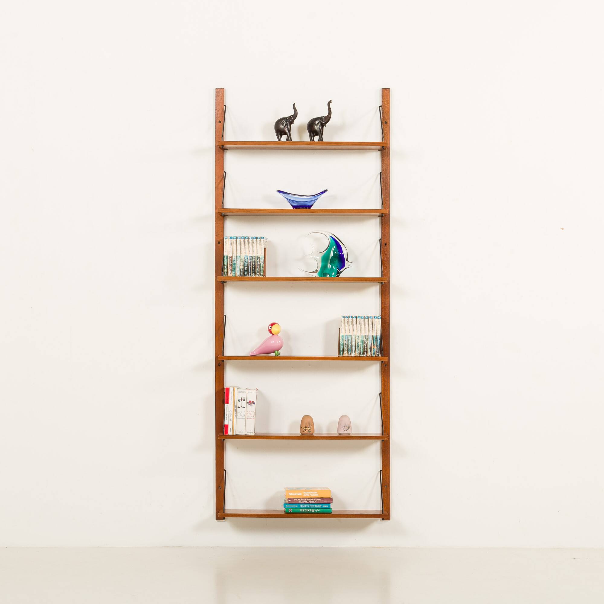 Danish teak shelving unit in Cadovius style, 1960s