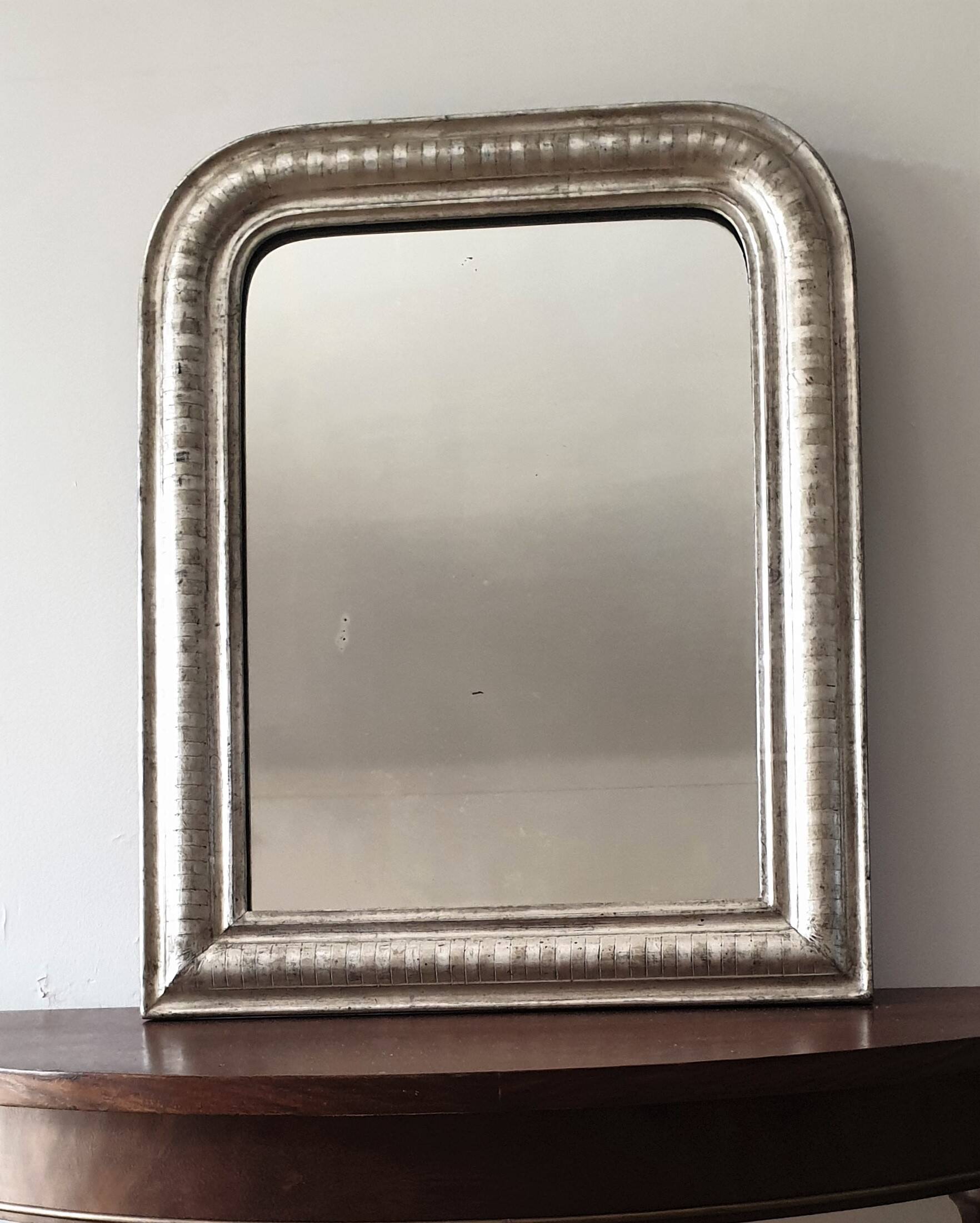 Louis Philippe silver mirror - Old wall mirror