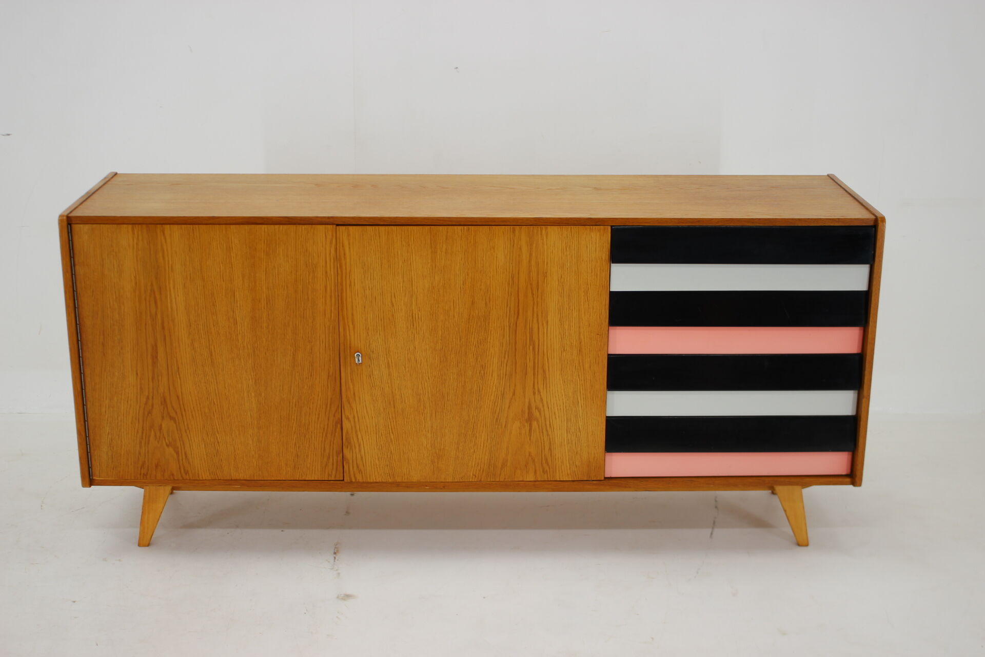 1960s Jiri Jiroutek Oak Sideboard, Czechoslovakia