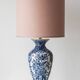 Vintage Delft Chinoiserie Table Lamp, Hand-Painted Blue & White, New Shade