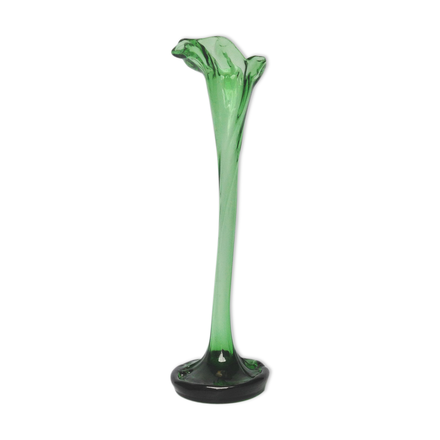 Green soliflore vase