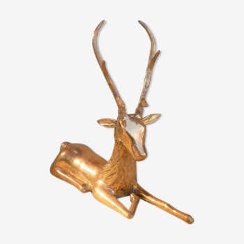 Cerf en laiton vintage