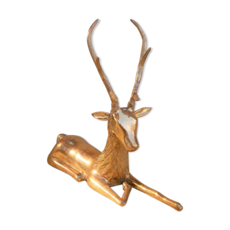 Cerf en laiton vintage