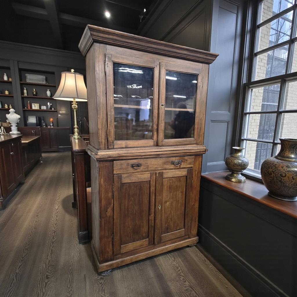 Vintage wooden display cabinet / sideboard / wardrobe