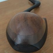 Wooden swan: 3 different types of wood (ebony, mahogany and other exotic wood)
