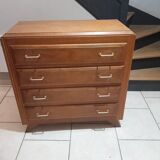 Old vintage chest of drawers Scandinavian compass feet