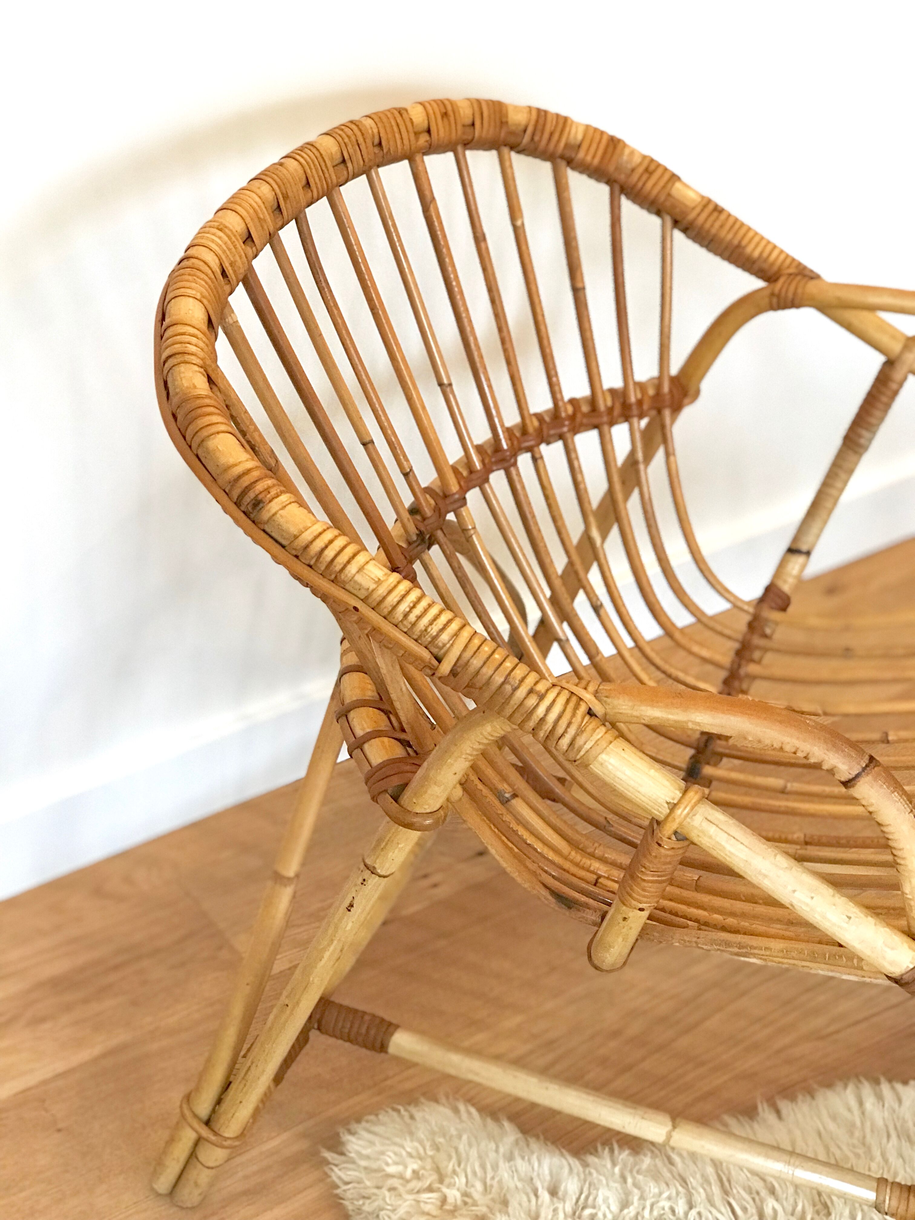 Rattan armchair