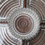 Wooden and glass serving tray