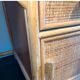 Vintage bamboo rattan woven desk circa 1970