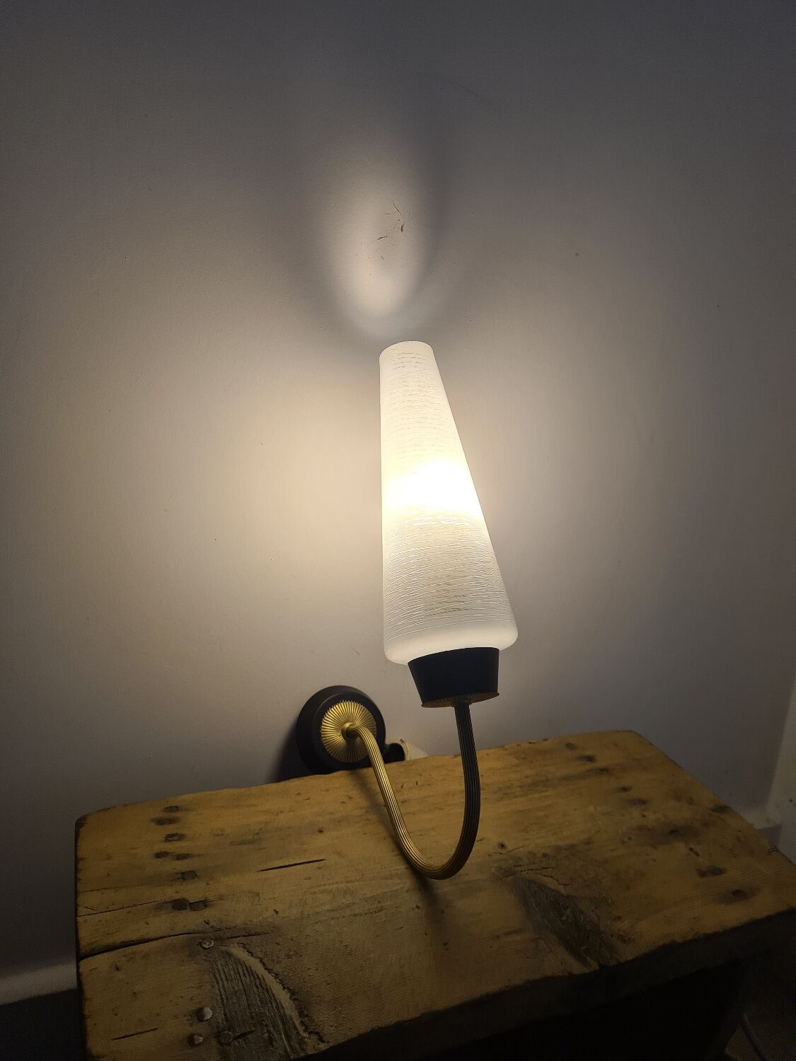 Pair of bobbin wall lights from the 50s and 60s