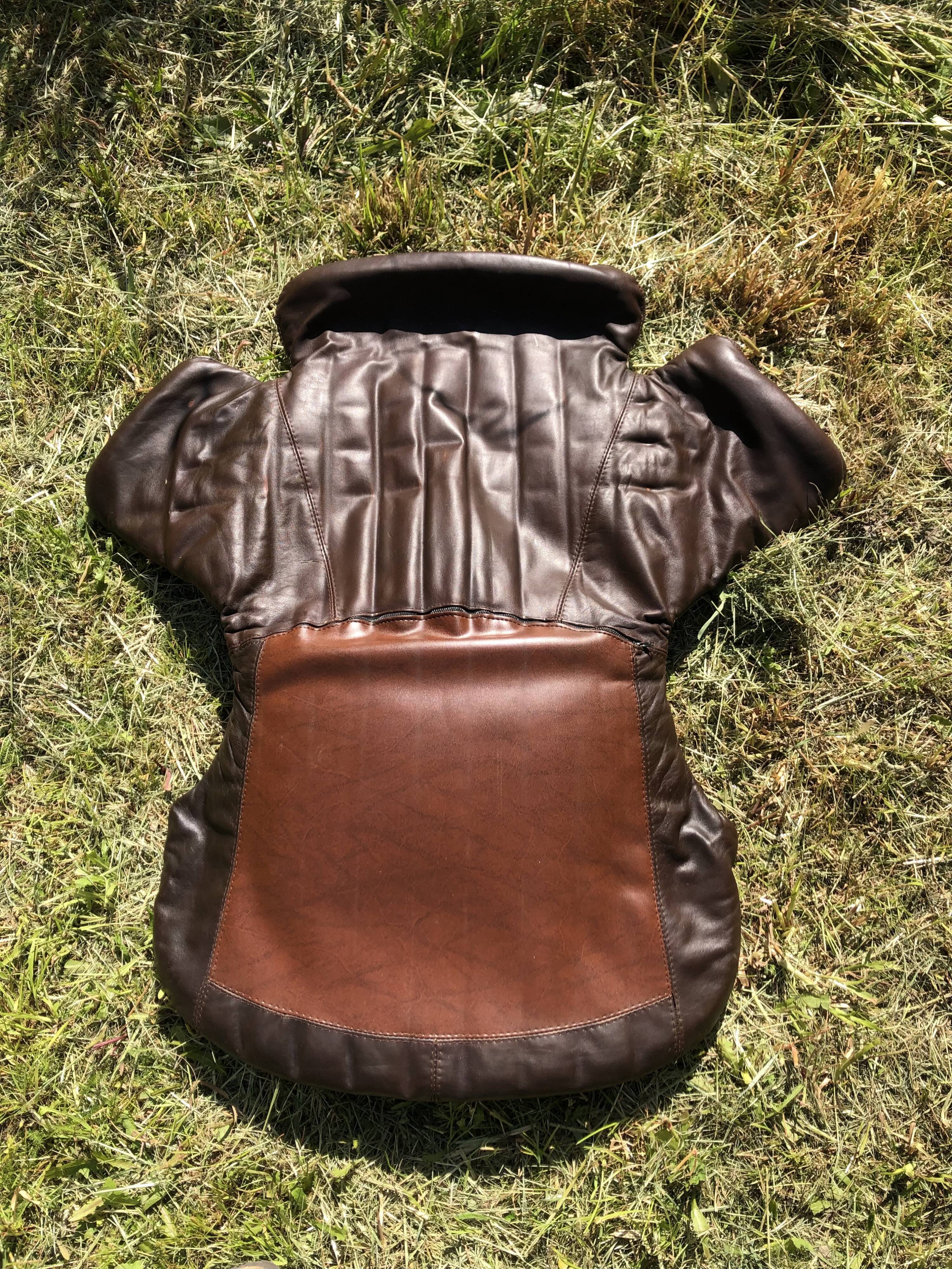 Leather chair model Lynn Gastone Rinaldi for Rima