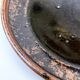 Set of 3 Keraluc dessert/brunch plates in turned stoneware, France 1970.