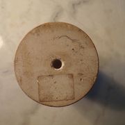 Travertine roller vase h=17cm