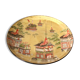 Japanese dish in gold brocade