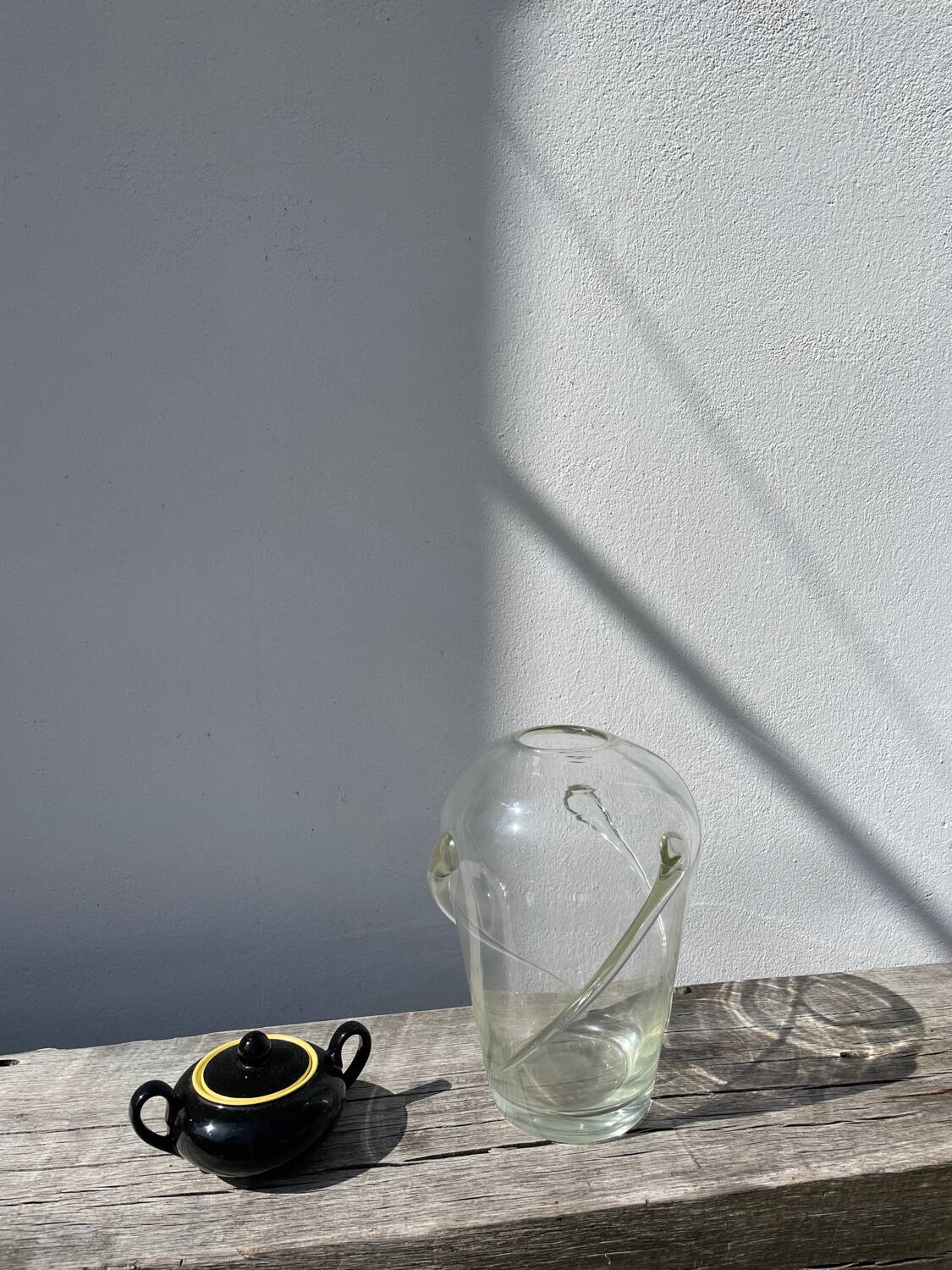 Murano transparent glass vase