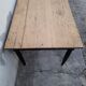 Table de ferme ancienne patiné noir -1m30
