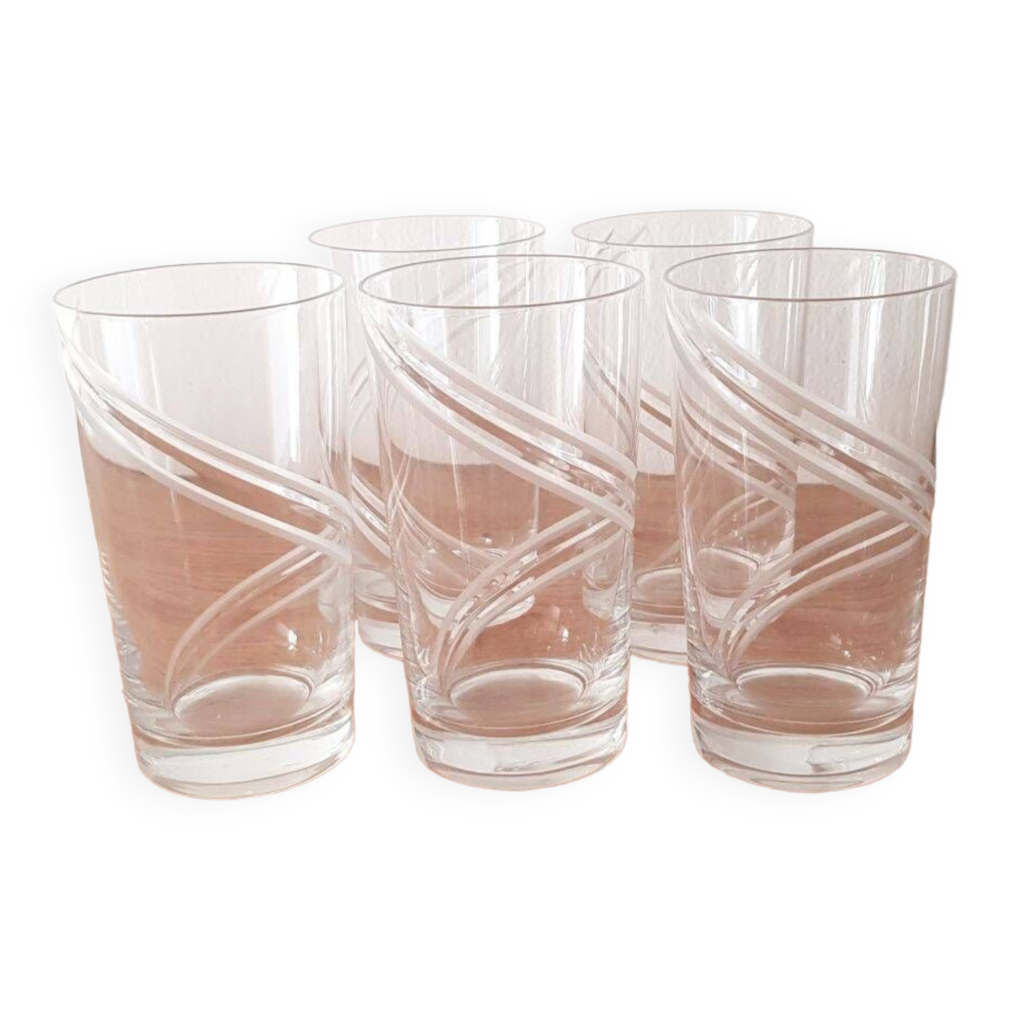 Glasses 5 crystal d'arques farandoles