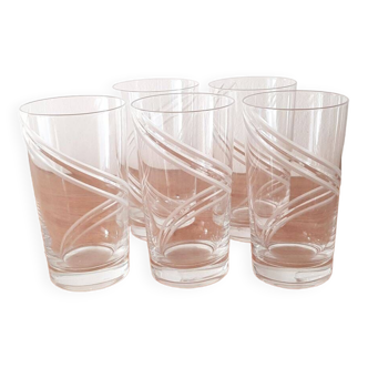 Verres 5 cristal d'arques farandoles