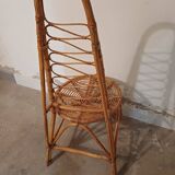 Rattan high chair, bamboo