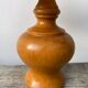 Turned wood lamp