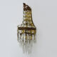 Old vintage bronze hot air balloon wall lamp with glass grapevines. Year 50 60