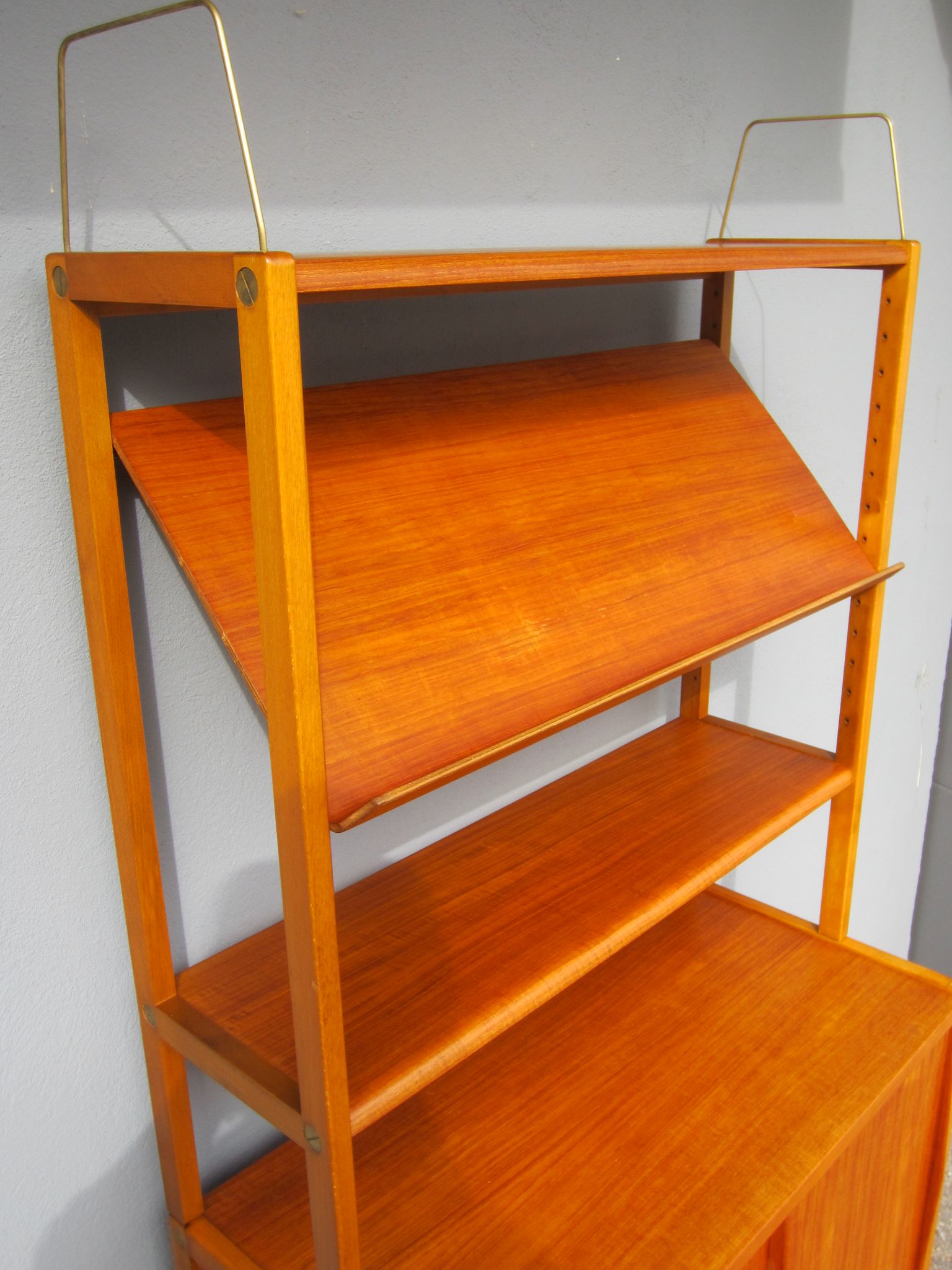 Scandinavian teak library by Bertil Fridhagen for Bodafors