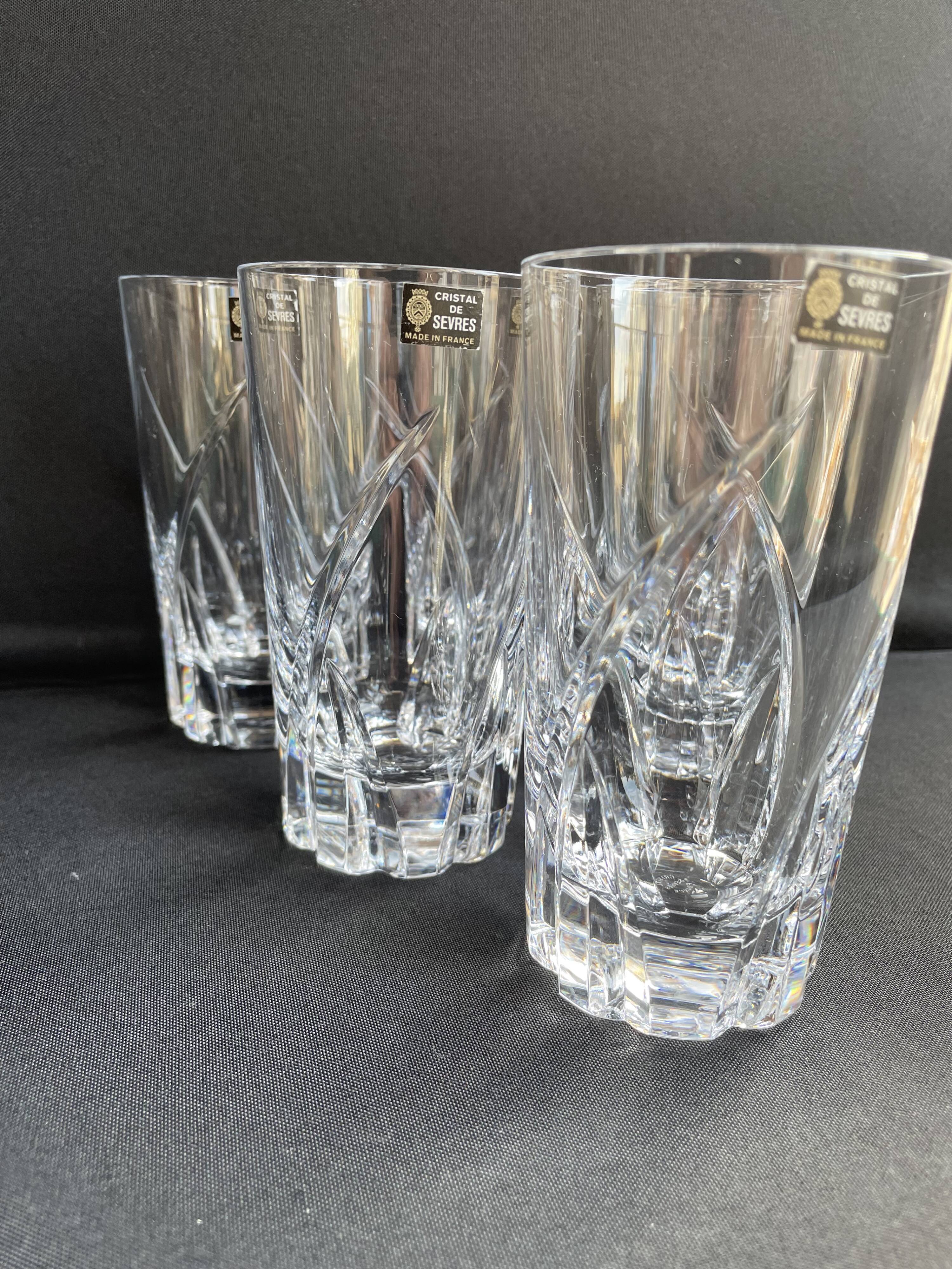 Cristal de Sèvres - Verres à orangeade (6) - Monge