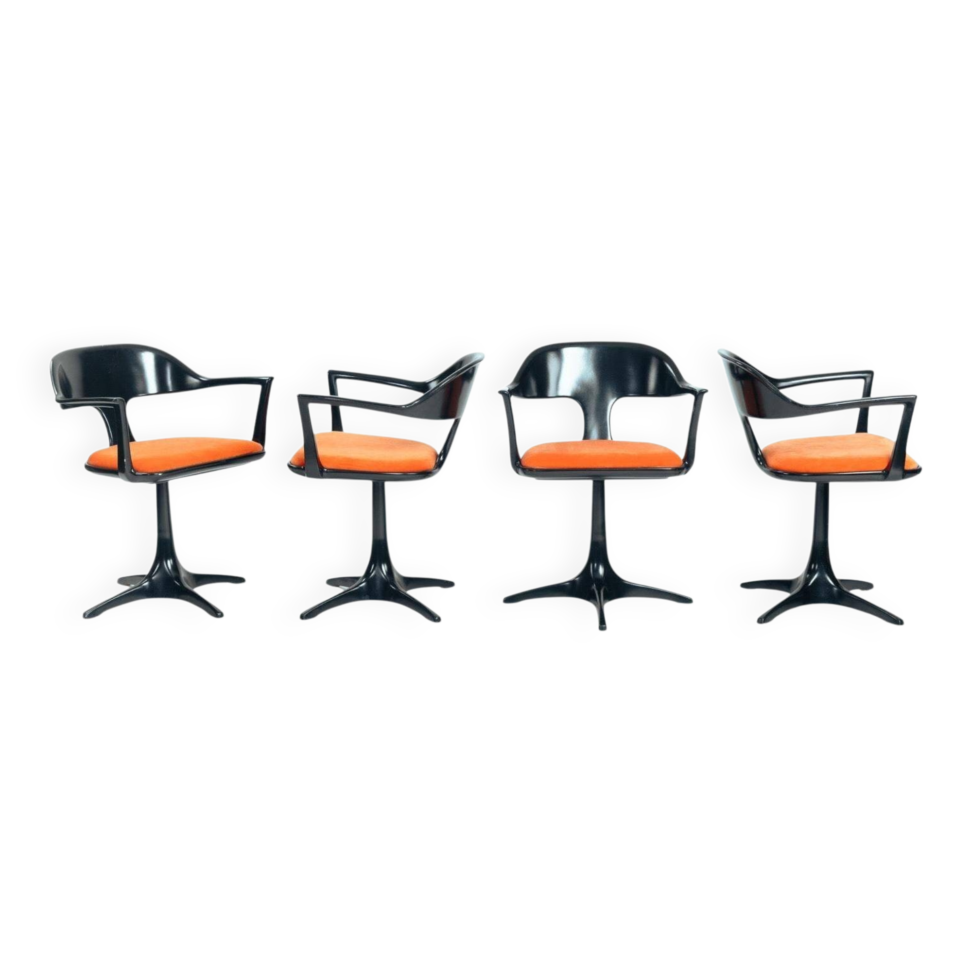 Chaises de salle à manger Konrad Schaefer de style futuriste pour Emu, années 1960