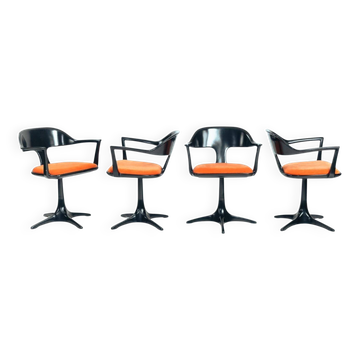 Space Age Konrad Schaefer dining chairs for Emu, 1960s
