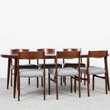 Midcentury Danish extendable round dining table in rosewood by VV Møbler 1960s