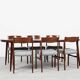 Midcentury Danish extendable round dining table in rosewood by VV Møbler 1960s