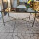 Vintage Coffee Table 60s-70s Gold Brass Hollywood Regency/Jansen Style
