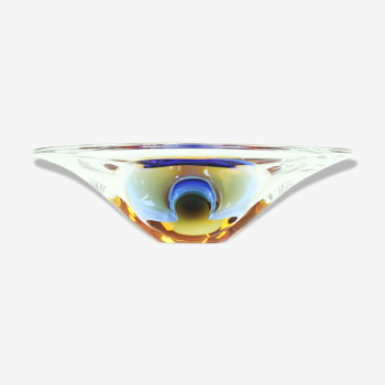 Art Glass Bowl by Frantisek Zemek for Sklarna Mstisov, 1960s