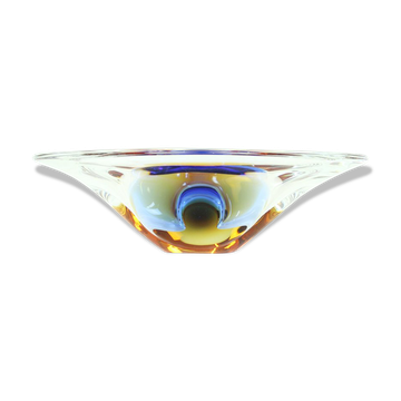 Art Glass Bowl by Frantisek Zemek for Sklarna Mstisov, 1960s
